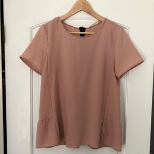 Blush peplum top